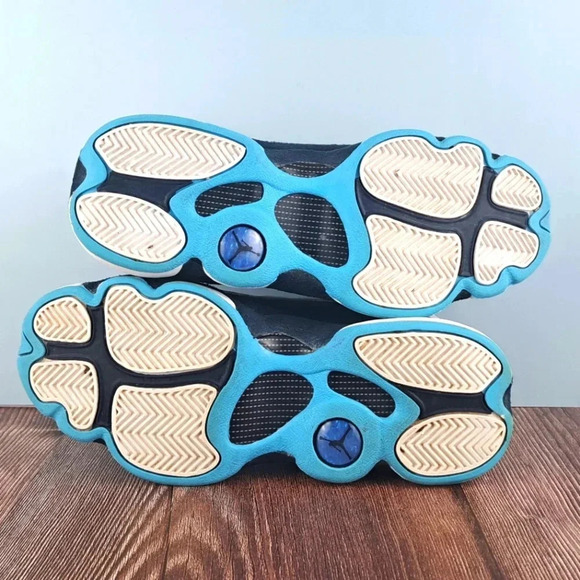 Jordan 13 Retro GS 'Obsidian' sz 6Y White/Obsidian/Dark Powder Blue - Picture 7 of 11